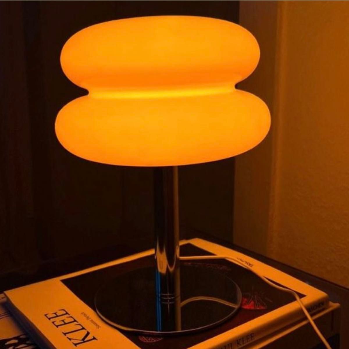 ムラーノ　ガラステーブルランプ　照明　ランプ　デスクライト　ミッドセンチュリー　スペースエイジ　インテリア　マカロンランプ