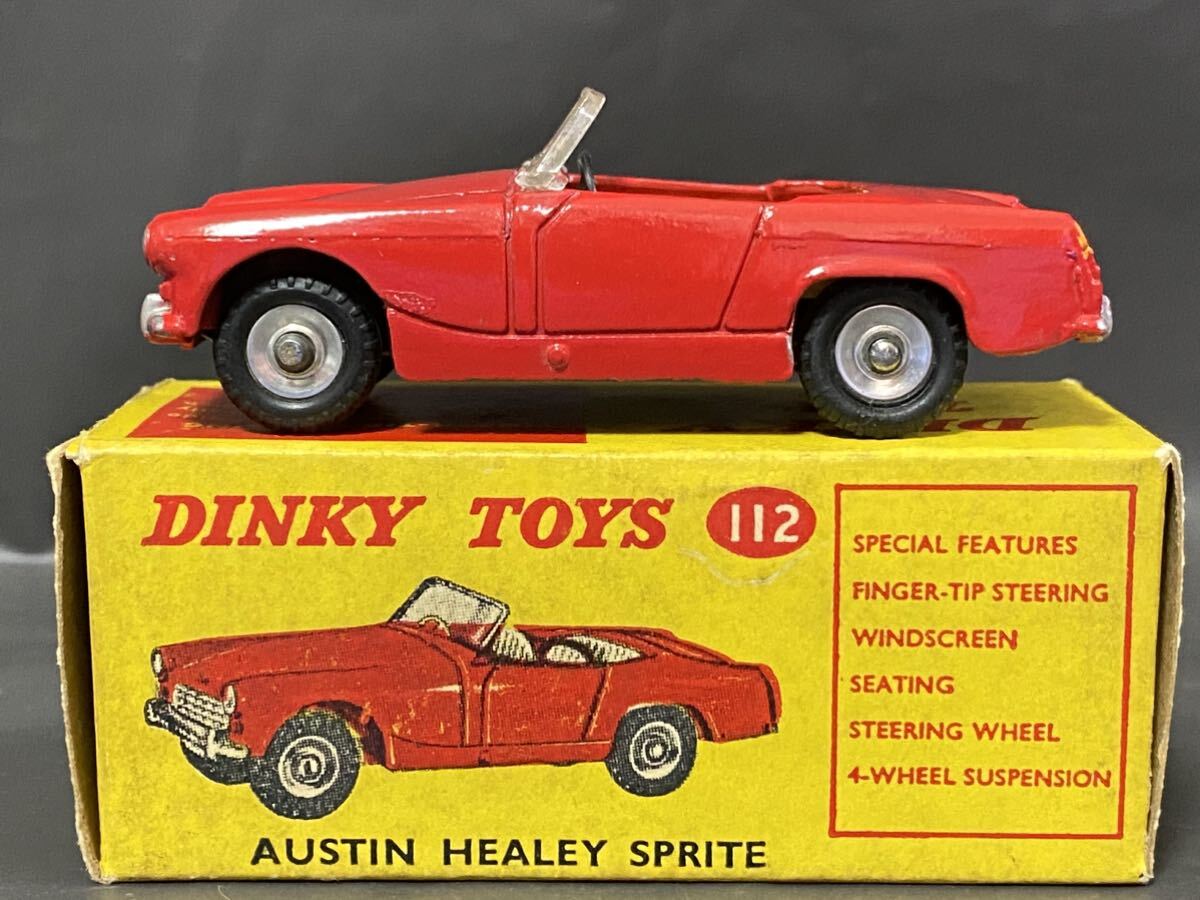 英 Dinky Toys #112 Austin Healey Sprite  ディンキー オースティン ヒーレー スプライト ビンテージ vintage Meccano England UKの画像3