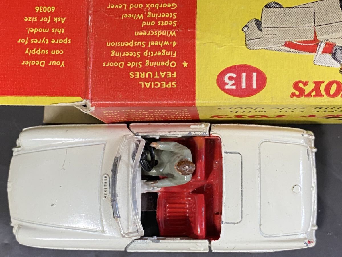 英 Dinky Toys #113 M.G.B. Sports Car  ディンキー MGB Roadster ロードスター 絶版 ビンテージ vintage Meccano England GB UKの画像8