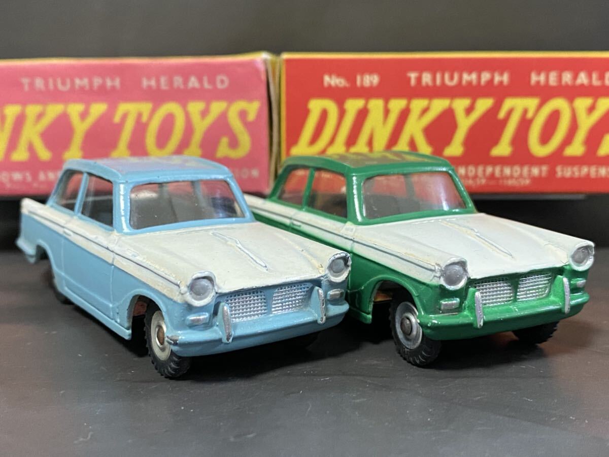 英 Dinky Toys #189 Triumph Herald (gr/w)  ディンキー トライアンフ ヘラルド 絶版 ビンテージ vintage Meccano England GB UKの画像10
