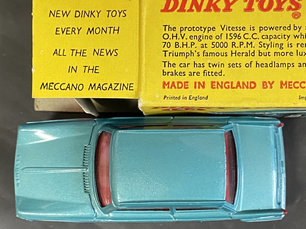 【珍品】英 Dinky Toys #134 Triumph Vitesse  ディンキー トライアンフ ヴィテス ビテス ビンテージ vintage Meccano England UKの画像8