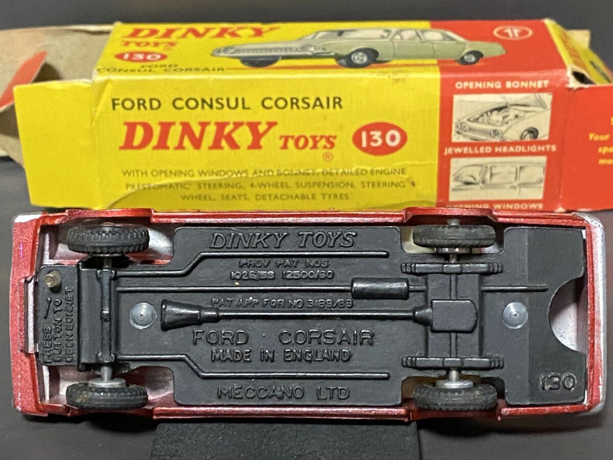英 Dinky Toys #130 Ford Consul Corsair  ディンキー フォード コンサル コルセア ビンテージ vintage Meccano England GB UKの画像8