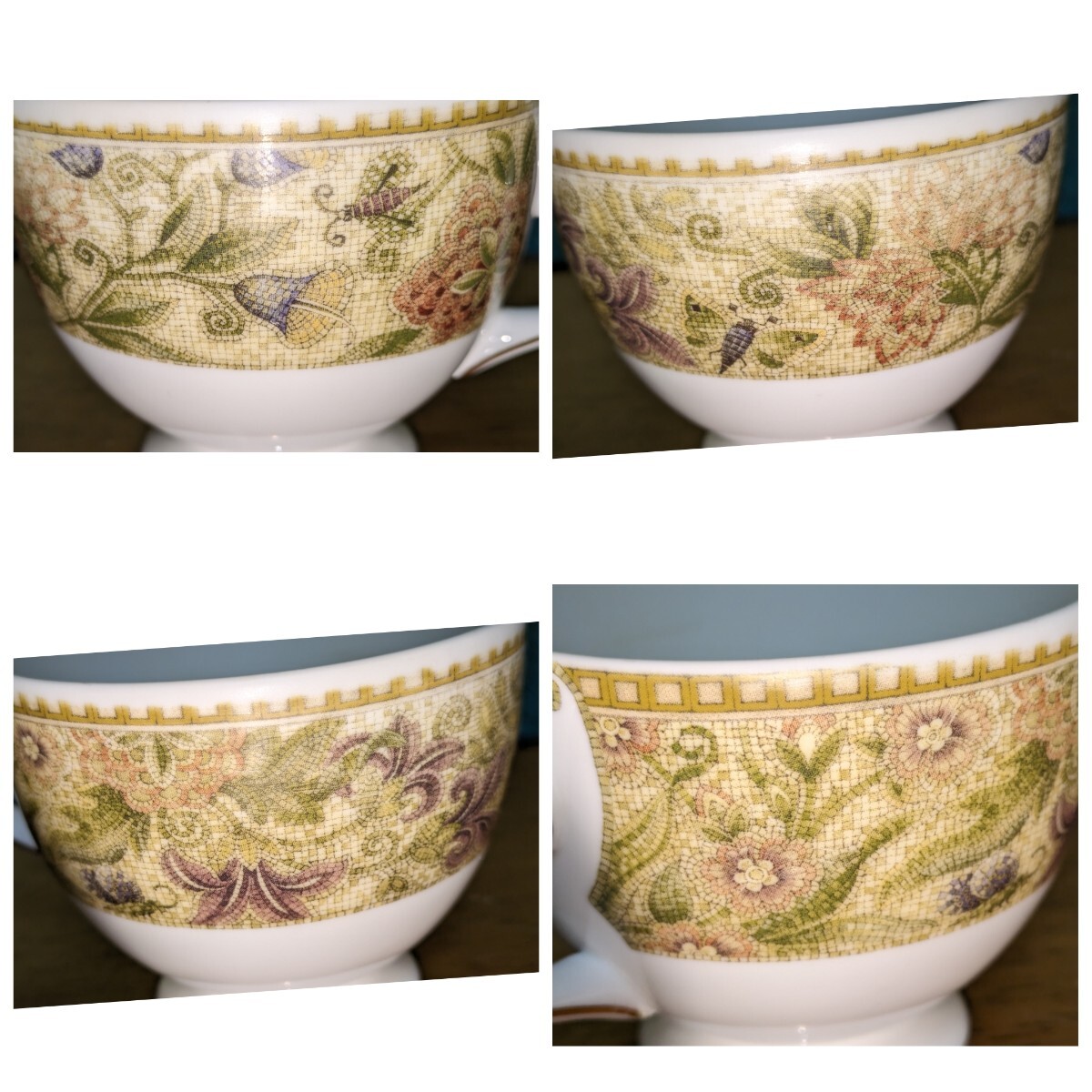 WEDGWOOD ウェッジウッド コーヒーカップ 洋食器 カップのみ　中古品　花柄　虫柄_画像10