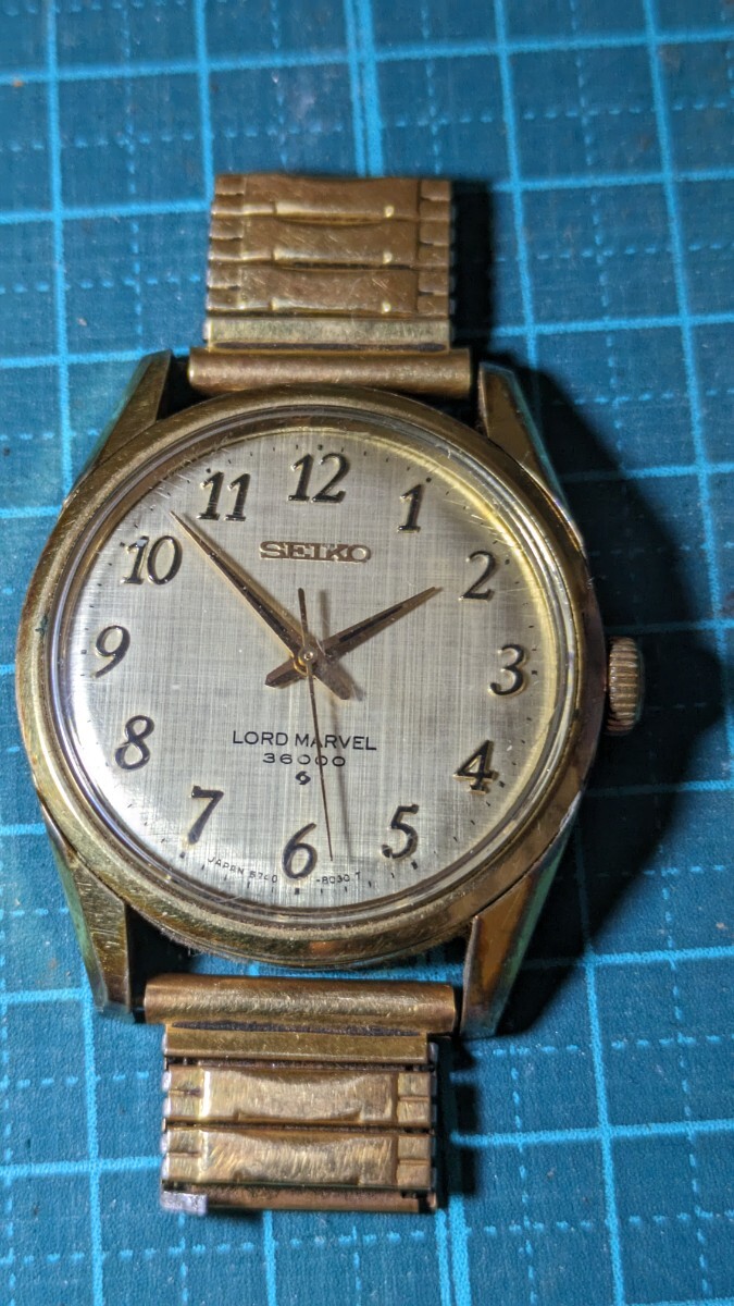 SEIKO LORD MARVEL 36000 ロードマーベル 5740-8000 自動巻き「K18」「K18 ROYAL STAR」刻印あり アンティーク 腕時計 5740-8030 中古品の画像3