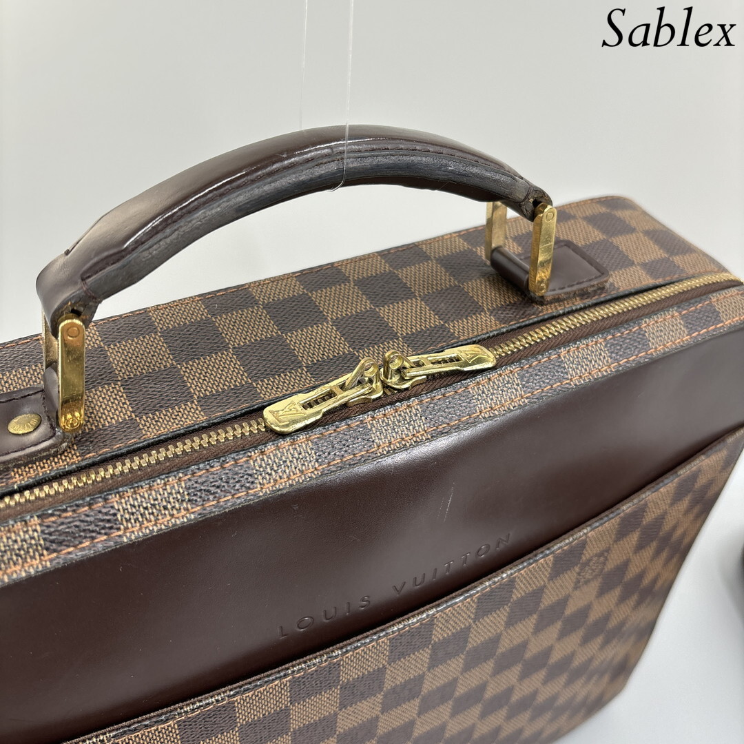 1円 ■極美品■ LOUIS VUITTON ヴィトン N53355 ダミエ ポルトオルディナトゥール サバナ 2WAY ビジネスバッグ メンズ ブラウン系_画像5