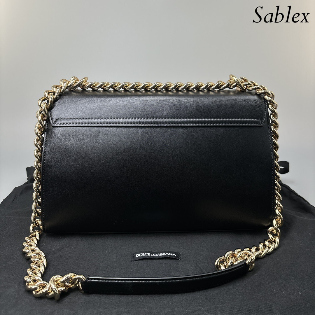 1 иен [ как новый ] Dolce & Gabbana rusia цепь сумка на плечо черный Gold редкий товар ручная сумочка Dolce&Gabbana женский 