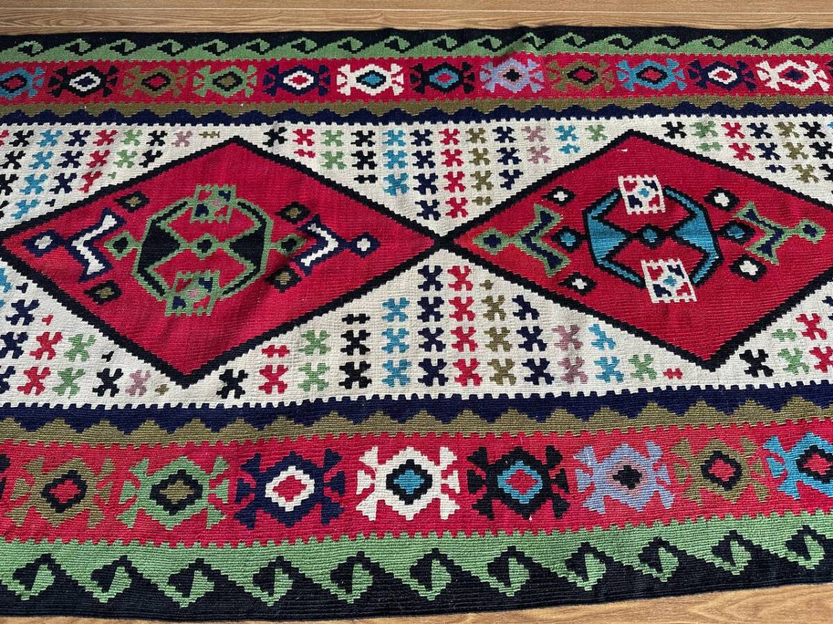 【187×90】ウール◆トルコ産キリム・KILIM■3543-18_画像6