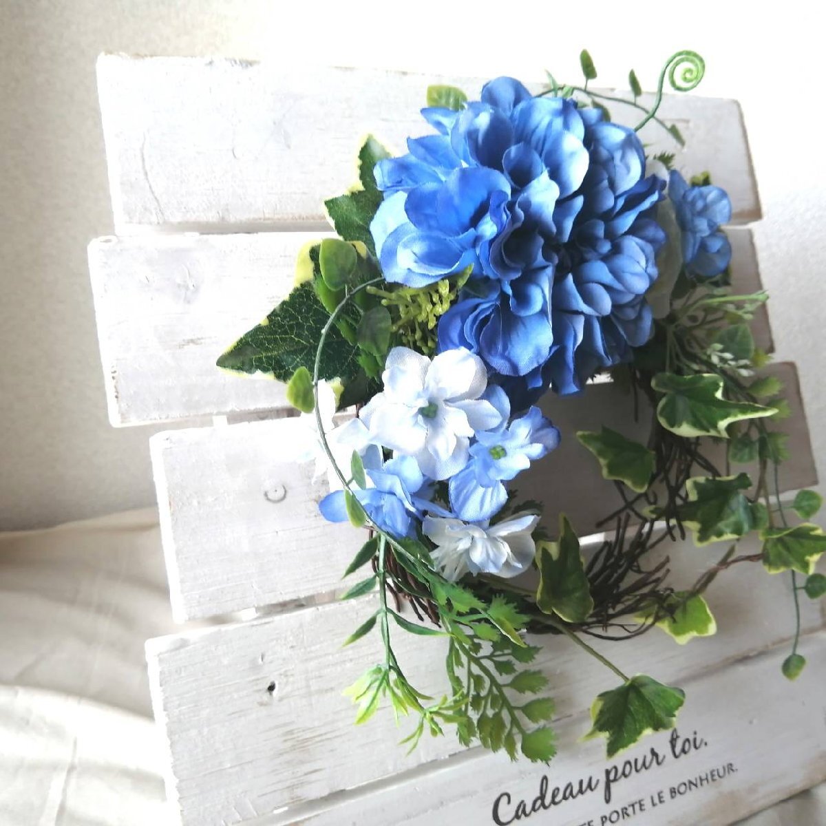 * blue dahlia. lease *a-tifi car ru flower lease ornament artificial flower flower club gift 
