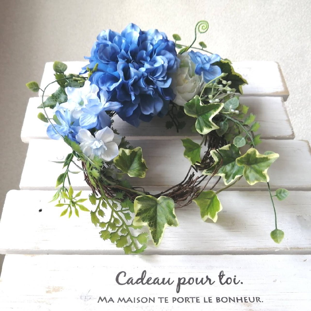 * blue dahlia. lease *a-tifi car ru flower lease ornament artificial flower flower club gift 