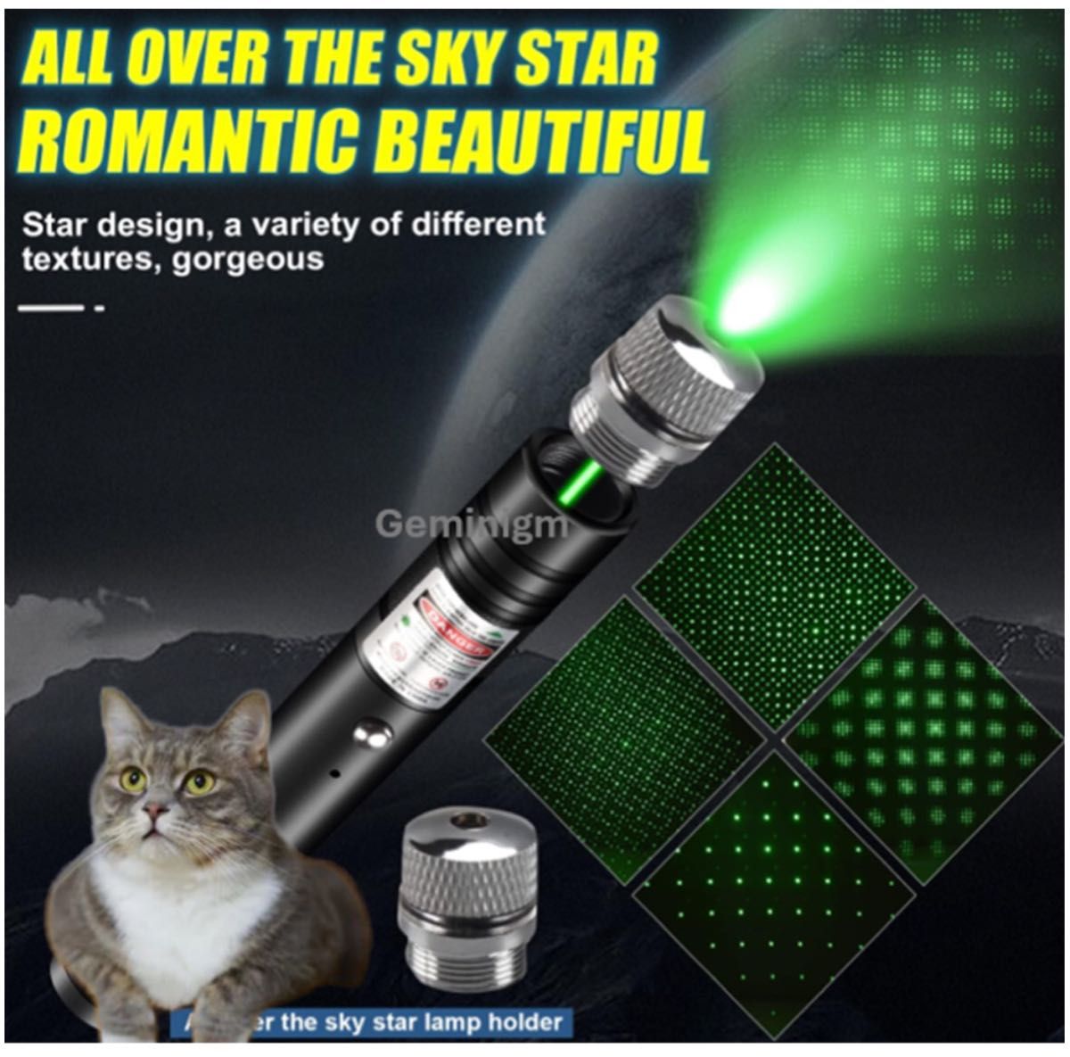 USB充電式　レーザーポインター　緑色　強力光線　未使用　高評価　ネコおもちゃ