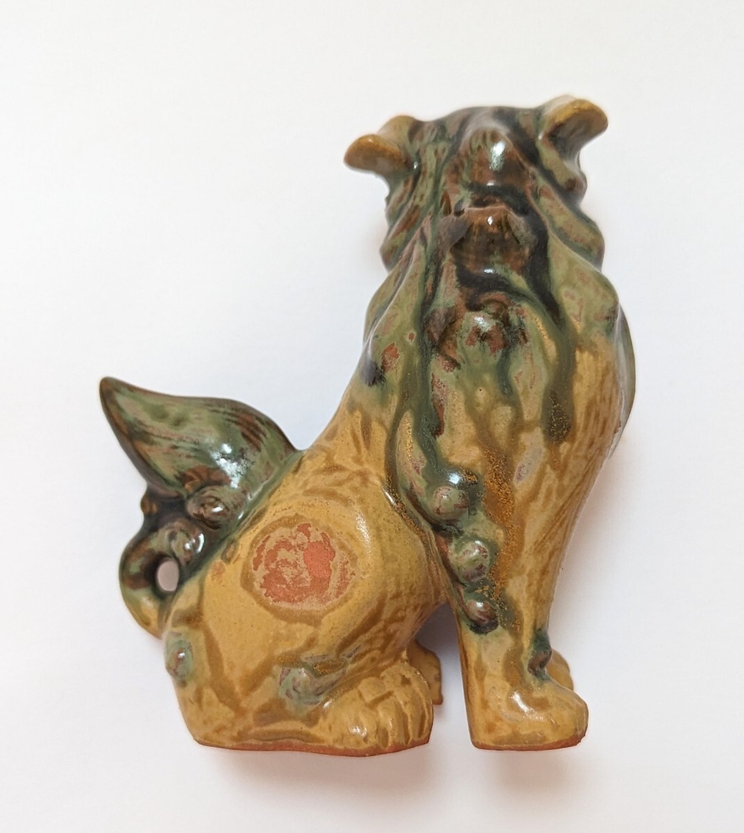 やちむん 琉球焼 狛犬 一対 獅子 魔除け 厄除け 縁起物 置物 陶器 伝統工芸 シーサー 昭和レトロの画像7