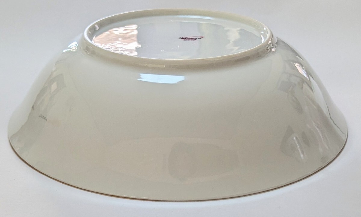 昭和レトロ 鉢皿 sanesu CHINA 花柄 金縁 深皿 鉢 大皿 洋食器 カトラリー_画像8