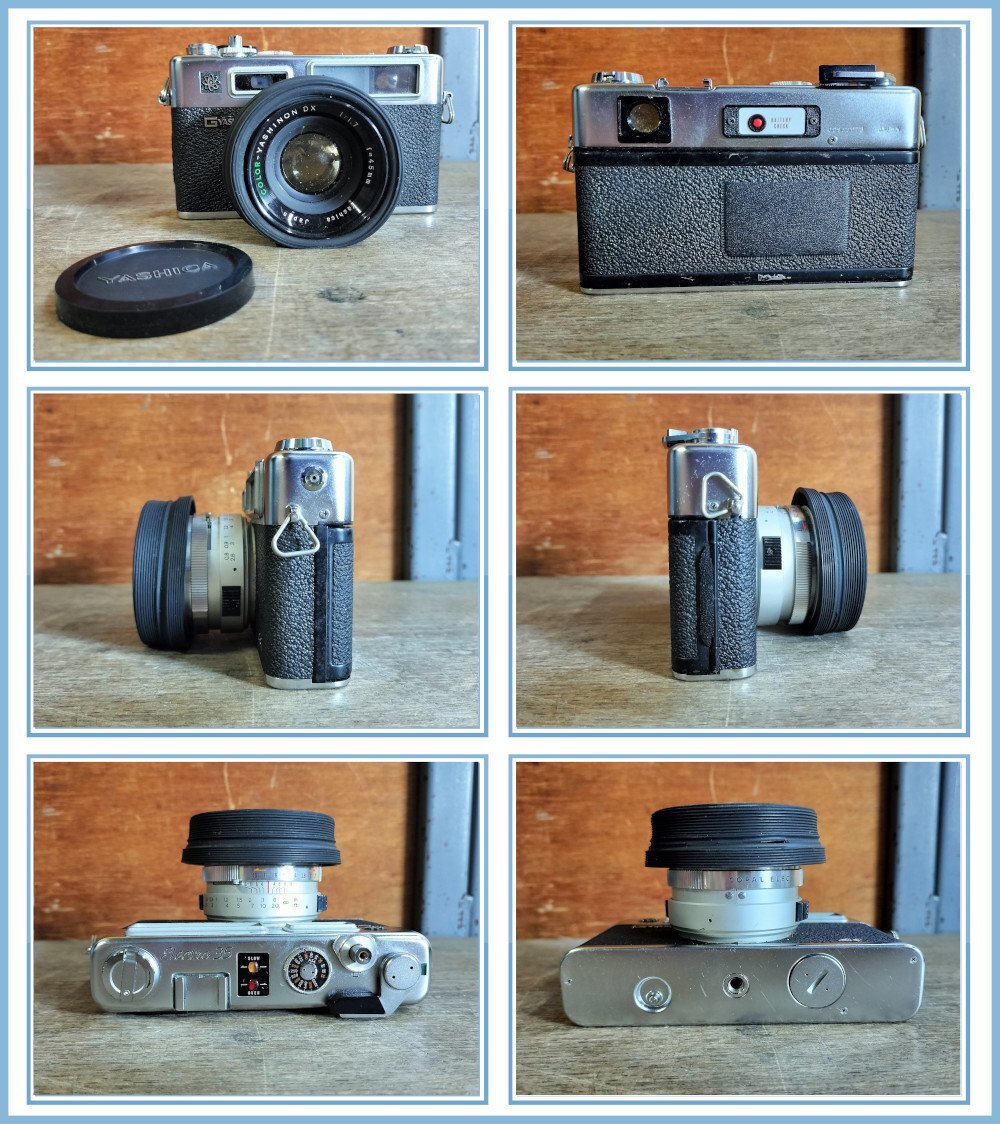 YASHICA / フィルムカメラ4個＋レンズ2個 / ジャンク品 動作確認無し 現状渡しの画像8