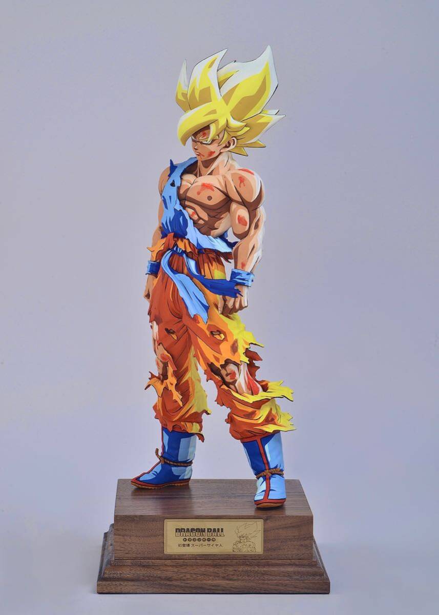 二次元彩色 SMSP 孫悟空 改修 Dragon Ball figure スーパーサイヤ人原画完璧再現2次元カラー 塗り直し手作業 2Dの画像3