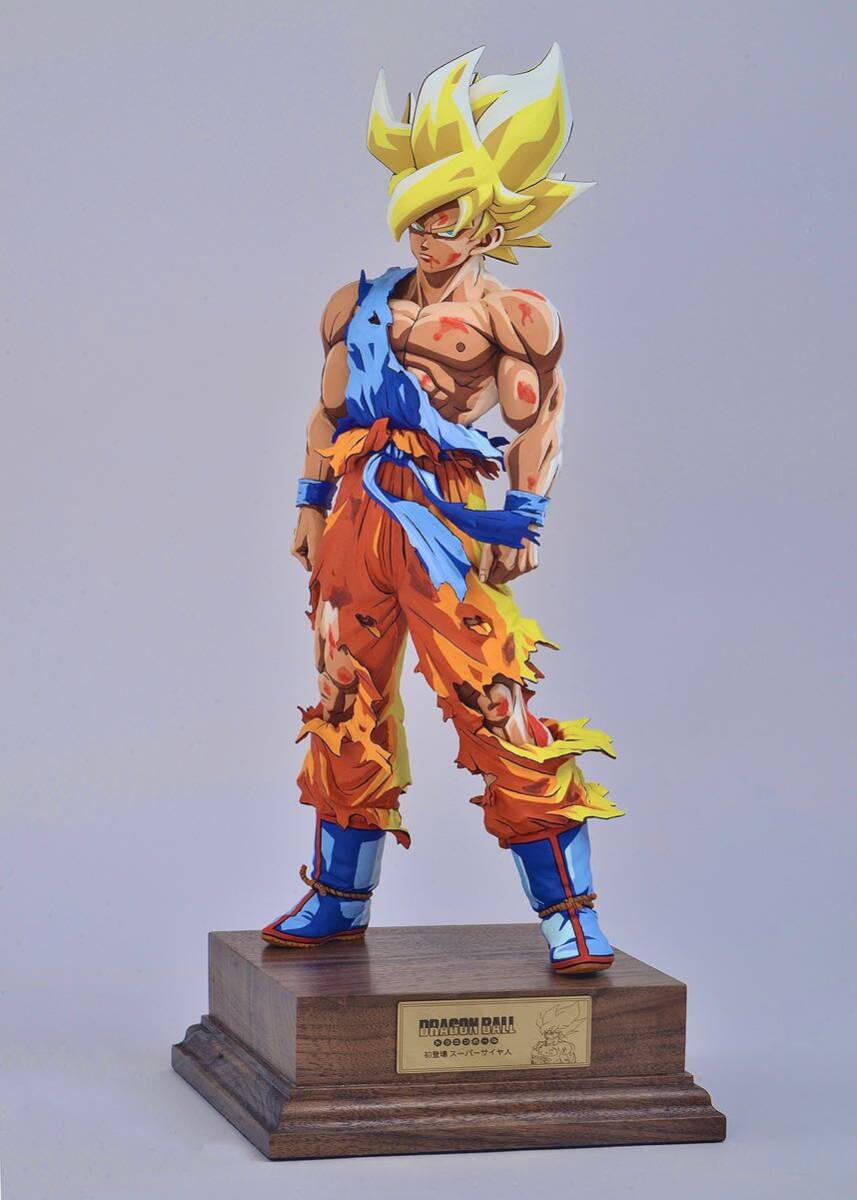 二次元彩色 SMSP 孫悟空 改修 Dragon Ball figure スーパーサイヤ人原画完璧再現2次元カラー 塗り直し手作業 2Dの画像4