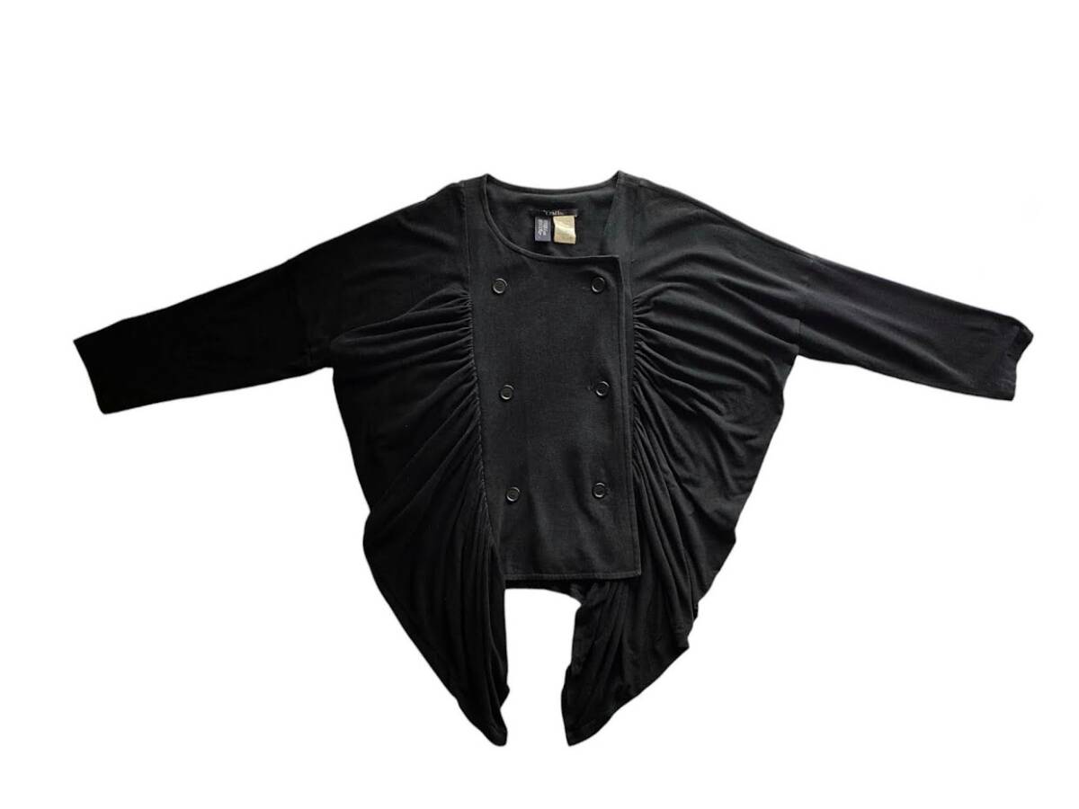 *LIMI feu Limi feu / side dore-p deformation cardigan / mode / black / double /made in japan/ oversize *