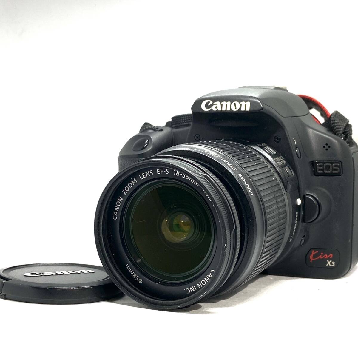 【動作確認済！】Canon キャノン EOS Kiss X3 CANON ZOOM LENS EF-S 18-55mm 3.5-5.6【2634282-1/279/rgmry】の画像1