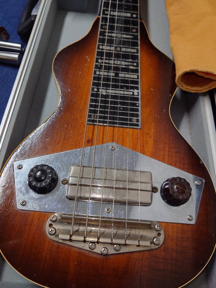 Gibson ギブソン EH-125 Lap Steel ラップスティール ギター 動作品 年代1940年 アンティーク エレキ ケース付き 【TSMT-3】の画像5