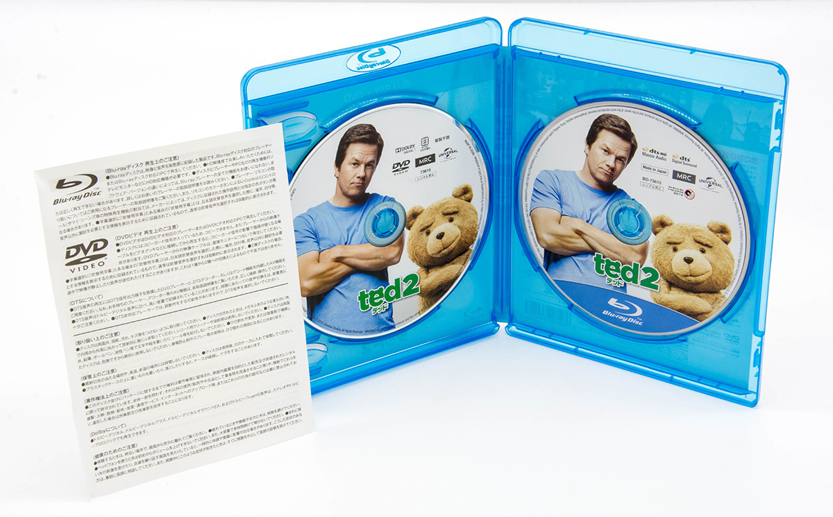 テッド2 ted 2 ブルーレイ BD Blu-ray+DVD 2枚組 マーク・ウォールバーグ セス・マクファーレン アマンダ・セイフライド 中古 セル版_画像3