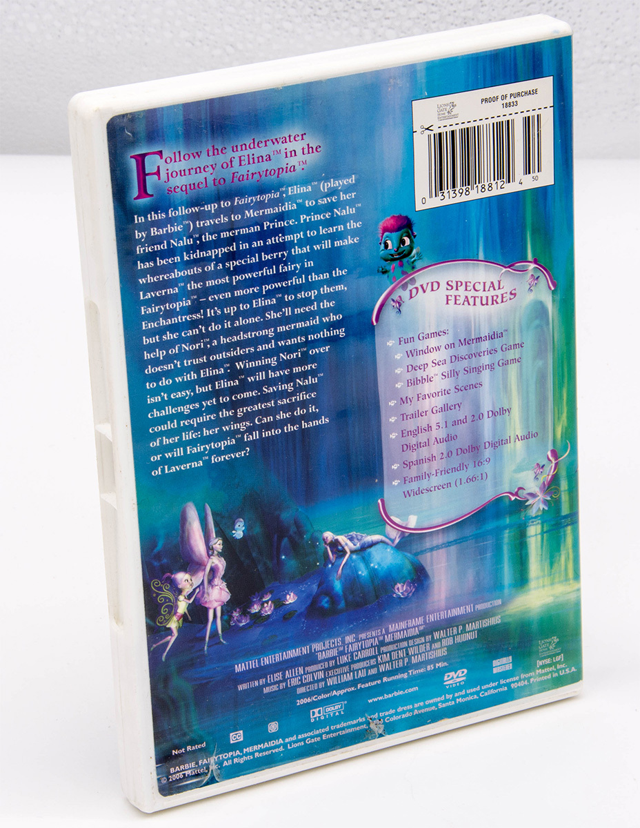 Barbie Fairytopia: Mermaidia バービーと人魚の国マーメディア REGION1 DVD 中古 セル版 ダメージ有 ジャンク扱い_画像2