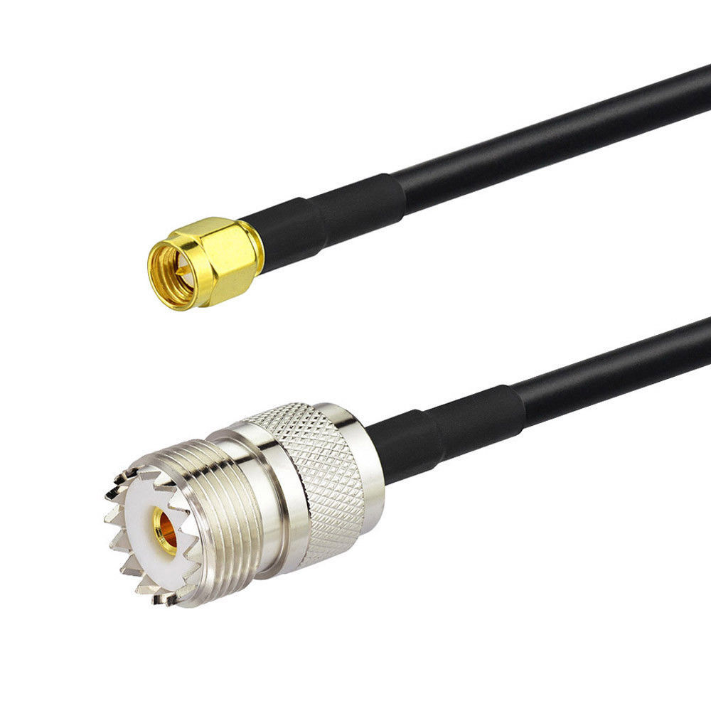 ＭメスとSMAオスのコネクタが両端に付いた同軸ケーブル, 1.5D-2V, 全長 33cm, MJ-SMAP, 保護キャップあり_全長 33cm（ 1.5D-2V ）のケーブルです。
