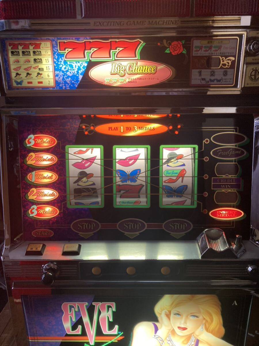[ junk ] ultra rare me-si- Eve X EVE 4 serial number retro pachinko slot machine apparatus slot apparatus slot machine slot apparatus 
