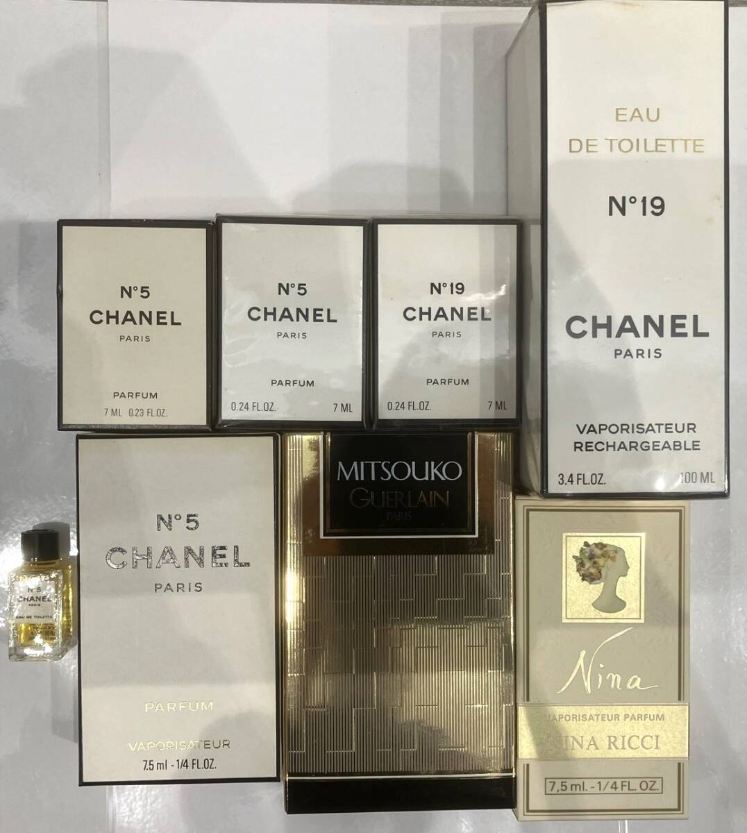 #11875A ブランド 香水 CHANEL №5 №19/Nina Ricci/MITUKO GUERLAIN おまとめ ジャンク品 の画像1