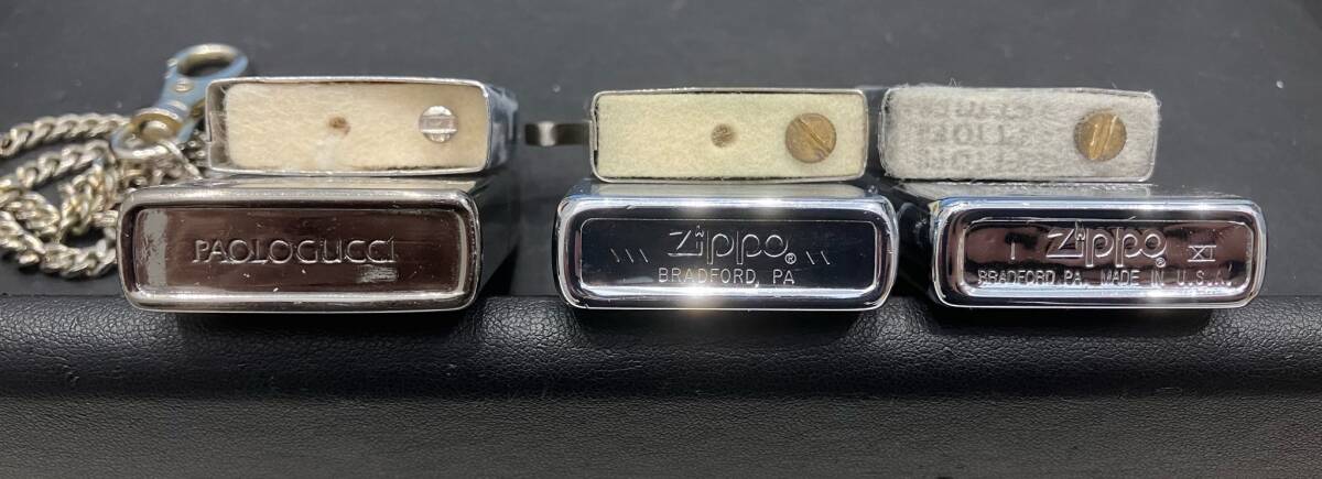 #11592A ZIPPO ジッポ/PAOLO GUCCI/VULCAN/Valentino Garavani/オイル ガス ライター 喫煙具 5点おまとめの画像4