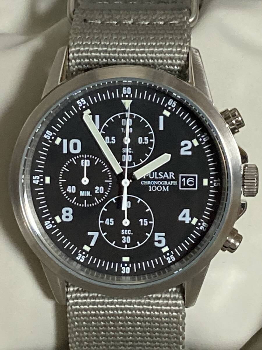 中古 SEIKO PULSER PM3129X1 セイコー パルサー ミリタリー クロノグラフの画像1