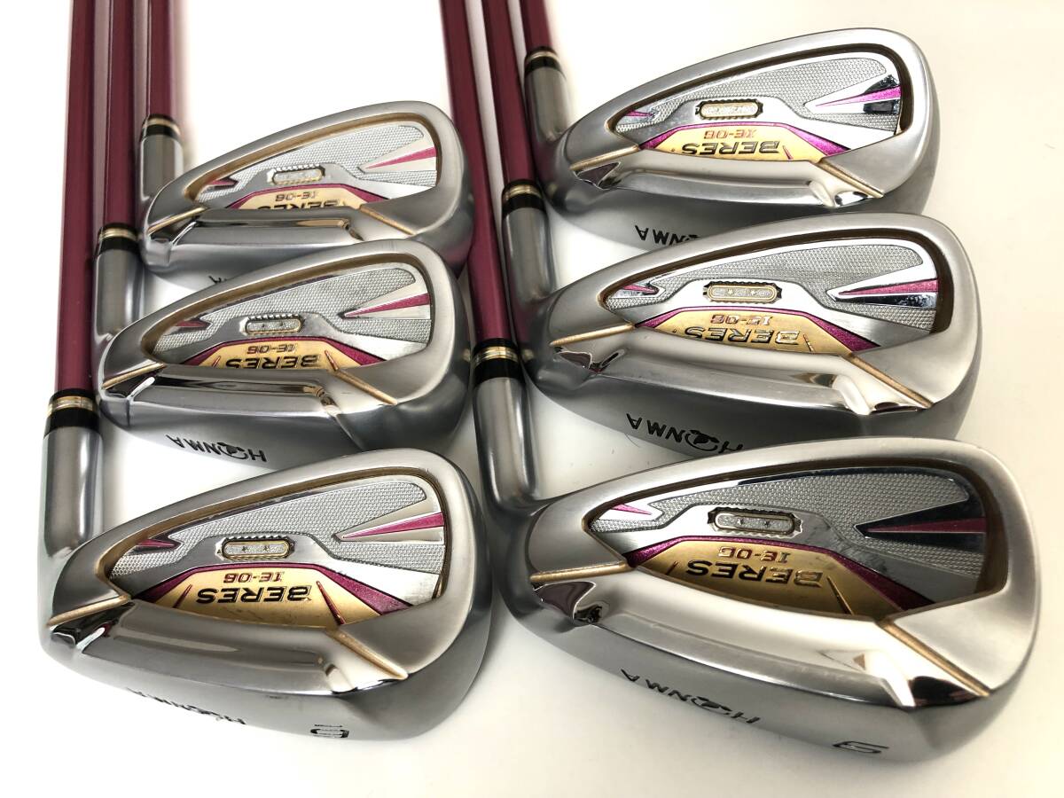 美良品 本間 ホンマ HONMA BERES ベレス IE-06 アイアン 6-SW 6本 ARMRQ X 38 A レディース アーマック 2スター 2星 ★★　※拡大画像あり_画像1