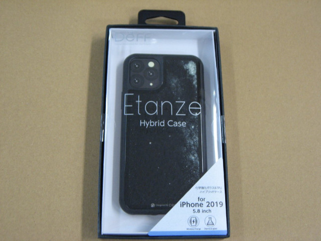 IO DATA(アイオーデータ) DEFF iPhone 11 Pro 5.8インチ用 HYBRID CASE Etanze 化学強化ガラス＆TPU複合素材ケース 星空ブラック BKS-IPE19_画像1