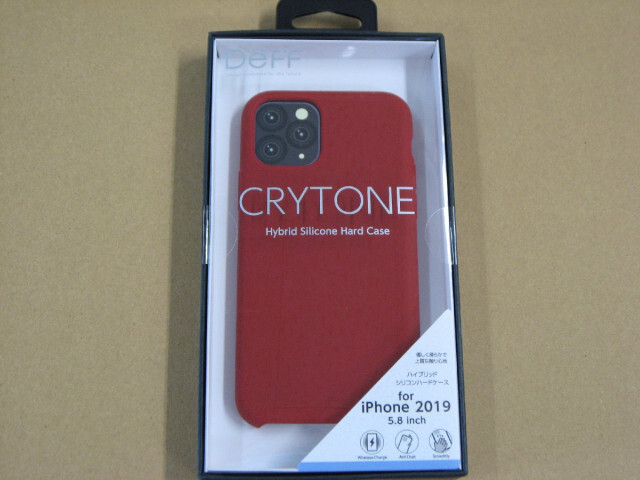 IO DATA(アイオーデータ) DEFF iPhone 11 Pro 5.8インチ用 シリコンハードCASE　＜CRYTONE： クレトーン＞ レッド BKS-IPS19SRD_画像1