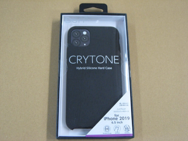 IO DATA(アイオーデータ) DEFF iPhone 11 Pro Max 6.5インチ 用 シリコンハードCASE　＜CRYTONE： クレトーン＞ ブラック BKS-IPS19LBK_画像1