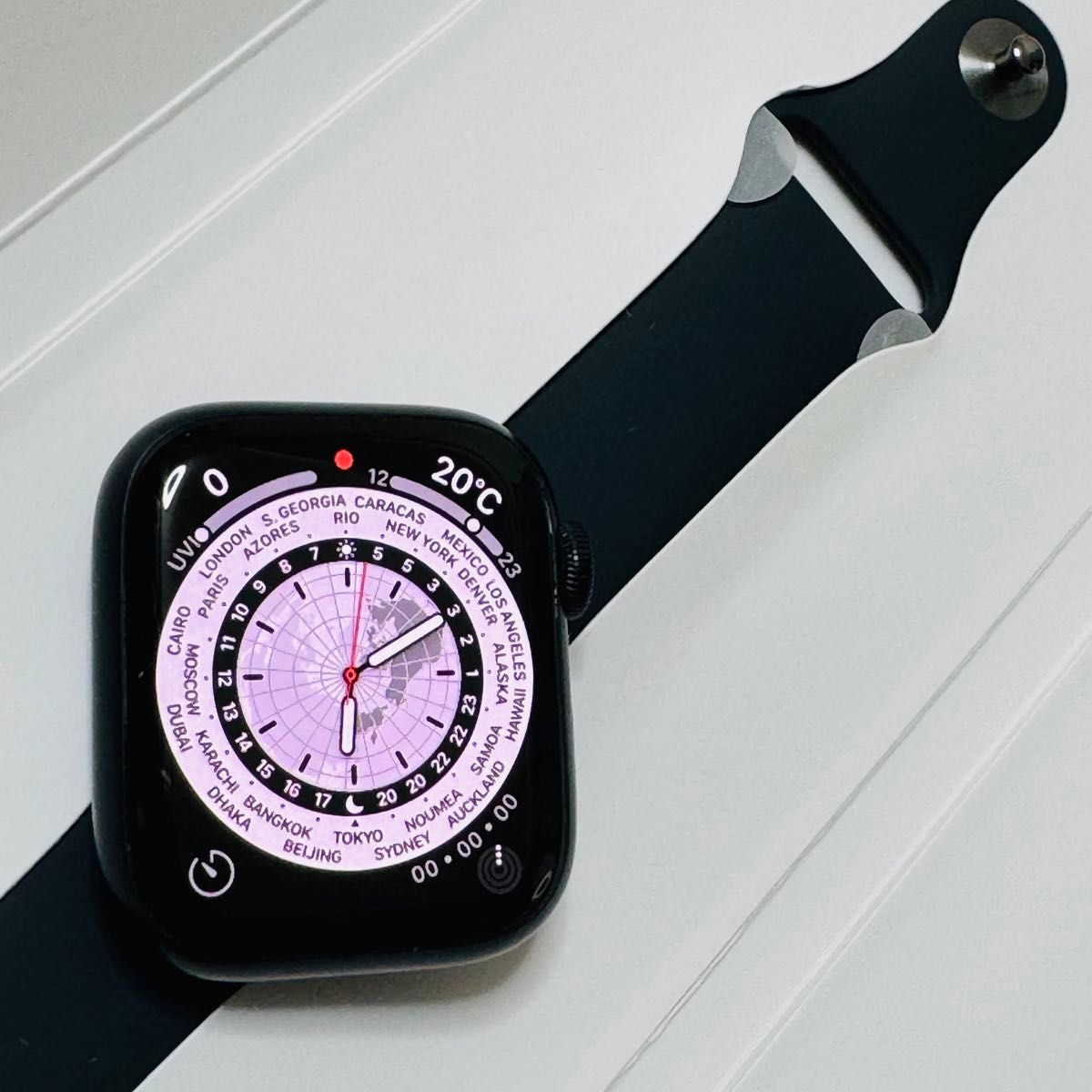 Apple Watch7 41mm GPS ミッドナイト アルミニウムケース + ミッドナイト スポーツバンド MKMX3J/A