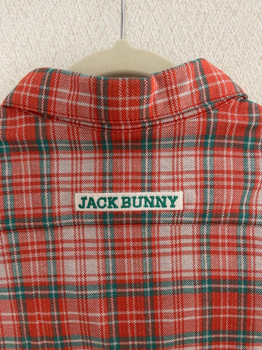 Jack Bunny!!  ジャックバニー　 半袖ポロシャツ チェック柄 ゴルフウェア PEARLY GOLF