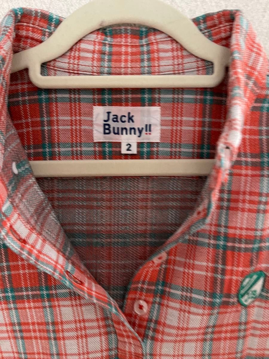 Jack Bunny!!  ジャックバニー　 半袖ポロシャツ チェック柄 ゴルフウェア PEARLY GOLF