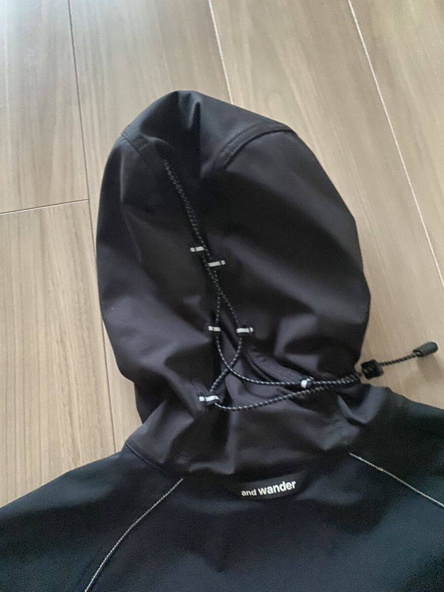 アンドワンダー トレックジャケット 撥水 and wander trek jacket Black AW91-FT011-BK 黒 サイズ3の画像4