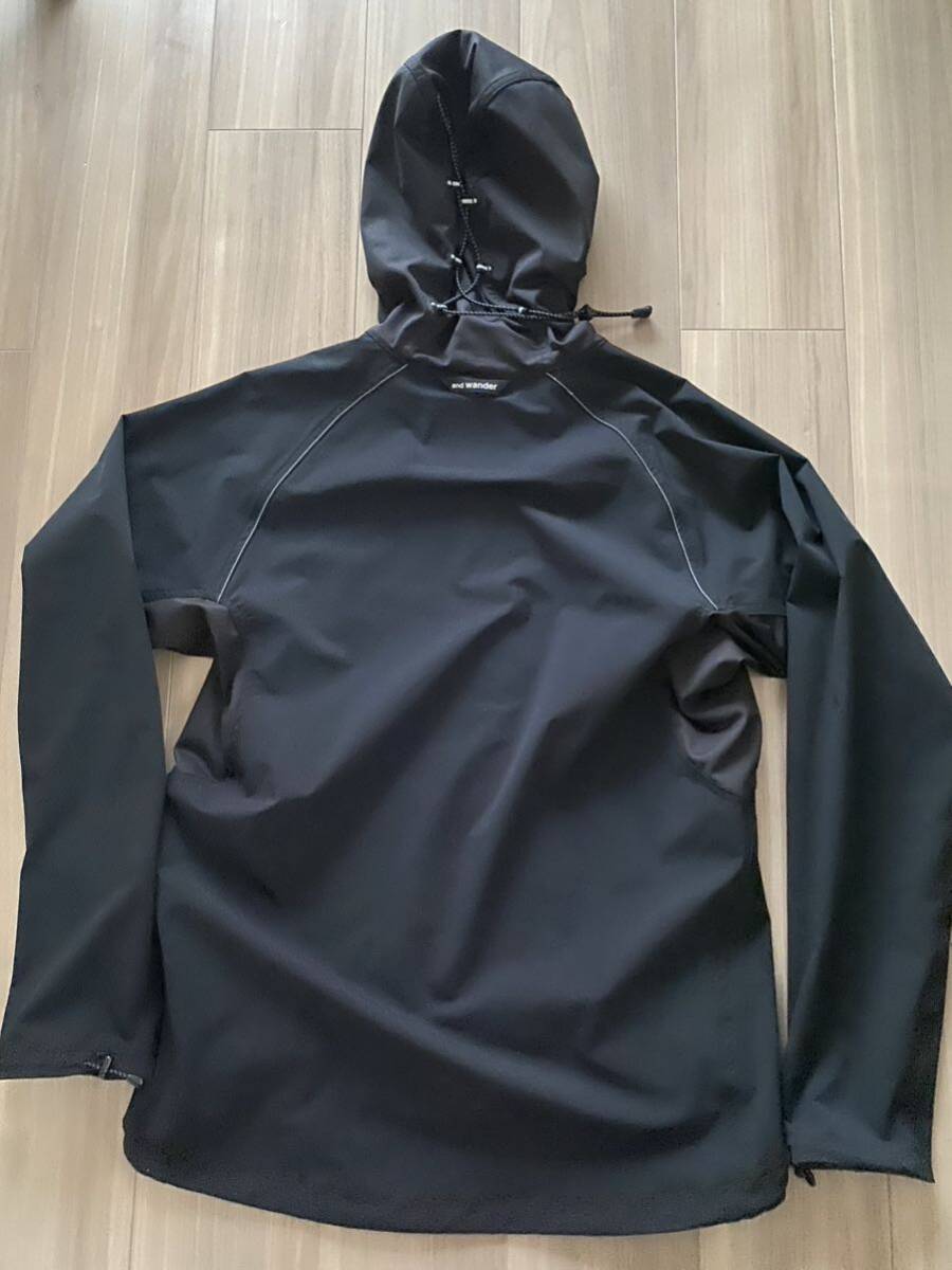 アンドワンダー トレックジャケット 撥水 and wander trek jacket Black AW91-FT011-BK 黒 サイズ3の画像3