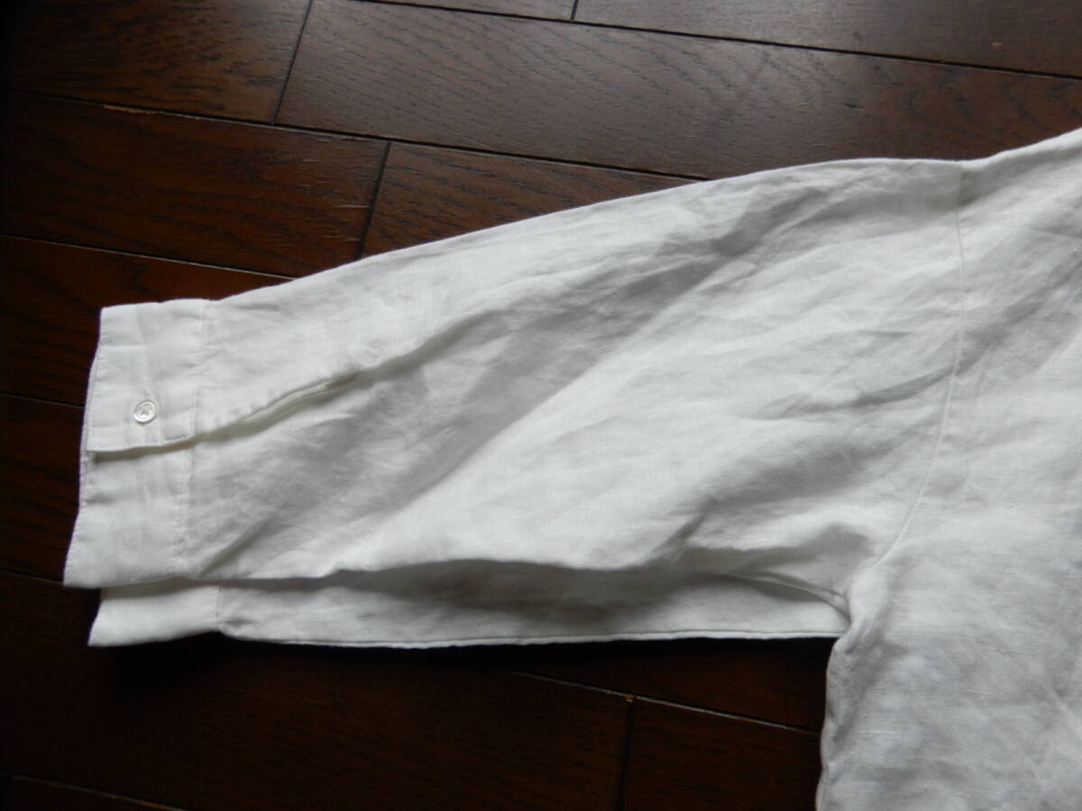 [URBAN RESEARCH DOORS/ Urban Research door z] flax lavatory ok easy adult pretty linen white blouse 7-8 part sleeve 