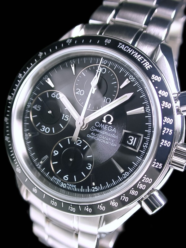 ★極美品 OMEGA Ω オメガ スピードマスター クロノグラフ Ref.3210.50.00 ブラック バルジュー7750 綺麗！★の画像4