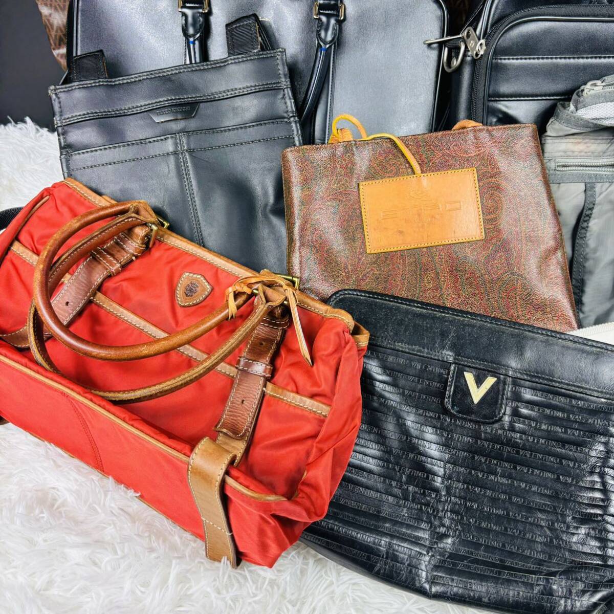 ブランド バッグ まとめ セット 9点 PORTER ETRO Paul Smith Felisi ITAKEO KIKUCHI Samsonite VALENTINO ビジネスバッグ ショルダーバッグの画像5