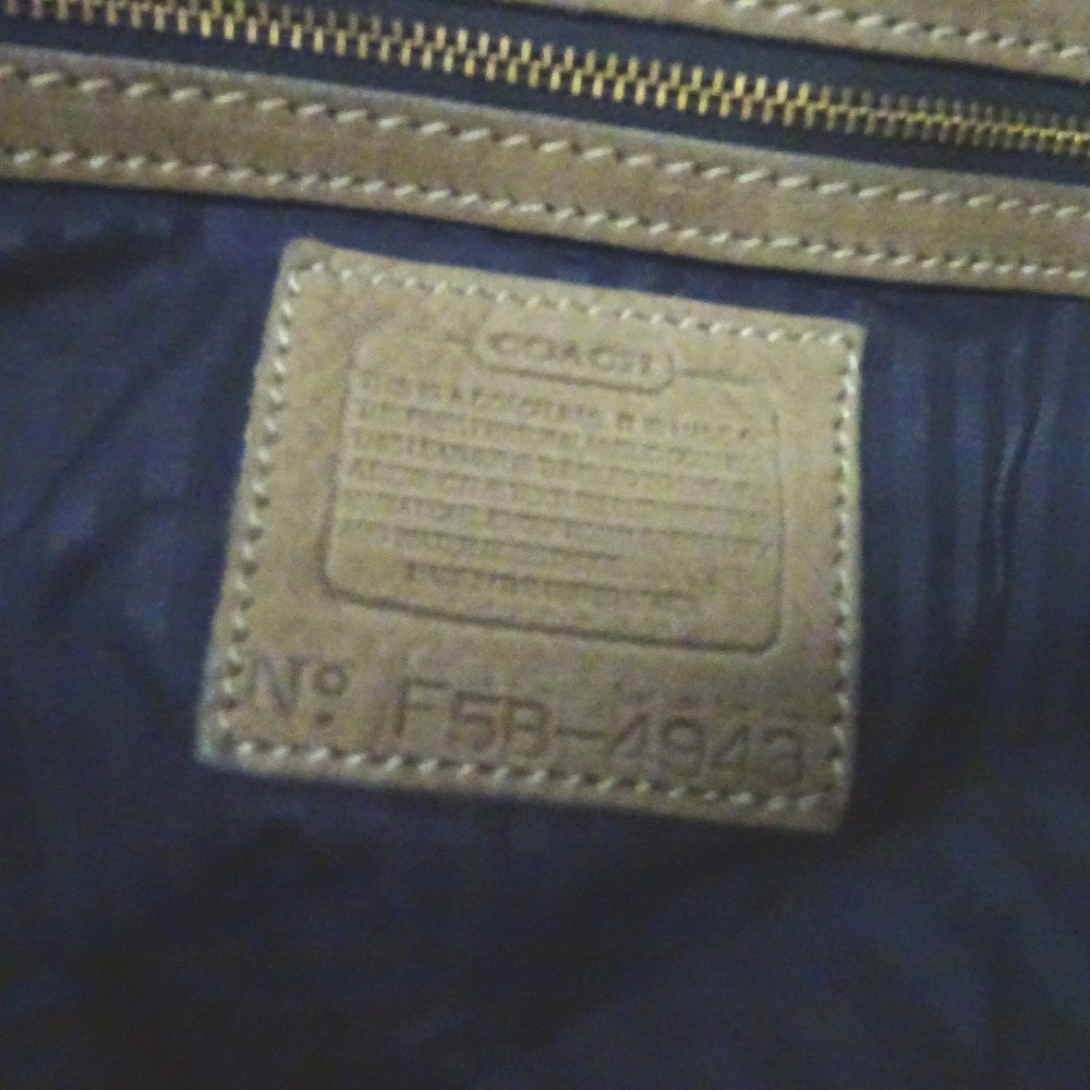 Ft602442 Coach shoulder bag suede one shoulder 4943 beige lady's COACH used 