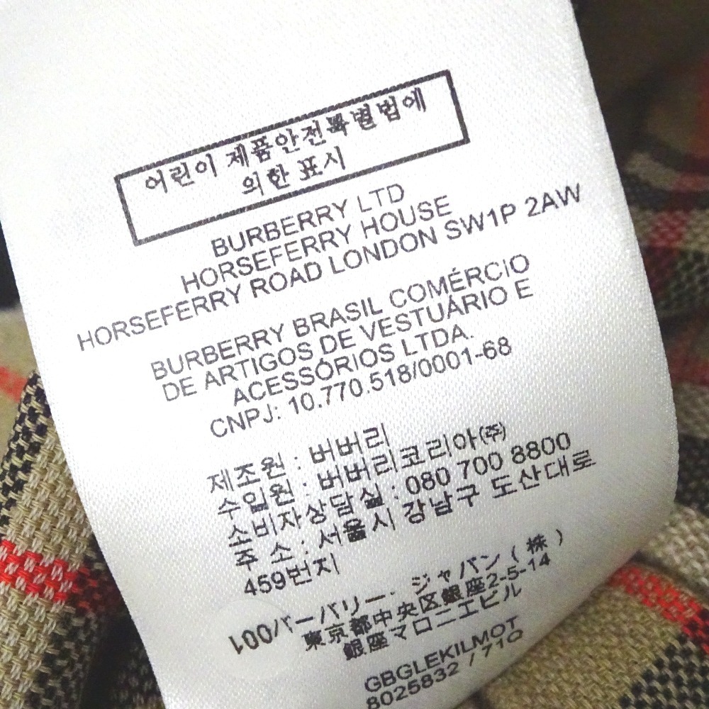 Ft1148271 Burberry skirt LAP miniskirt noba check 8025832 beige lady's BURBERRY super-beauty goods * used 