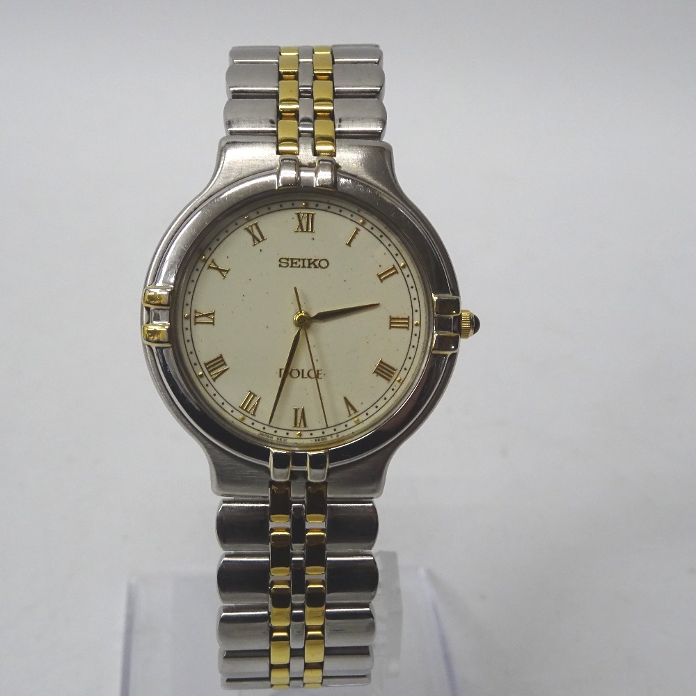 Ft601541 Seiko wristwatch Dolce 5E31-6E40 white group face lady's SEIKO used 