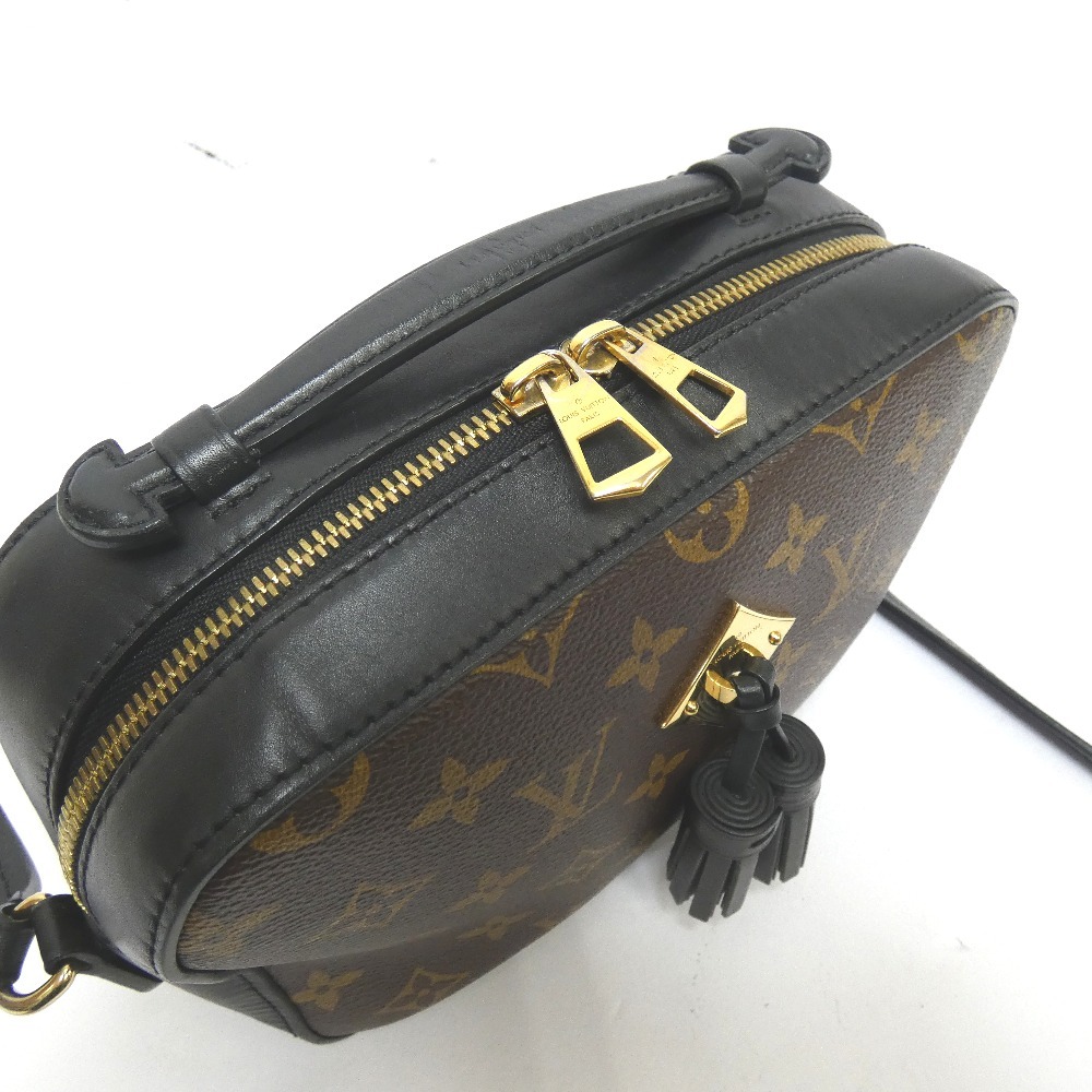 Dz789771 ルイ・ヴィトン ショルダーバッグ 斜め掛け サントンジュ モノグラム M43555 ノワール レディース LOUIS VUITTON 中古_画像7