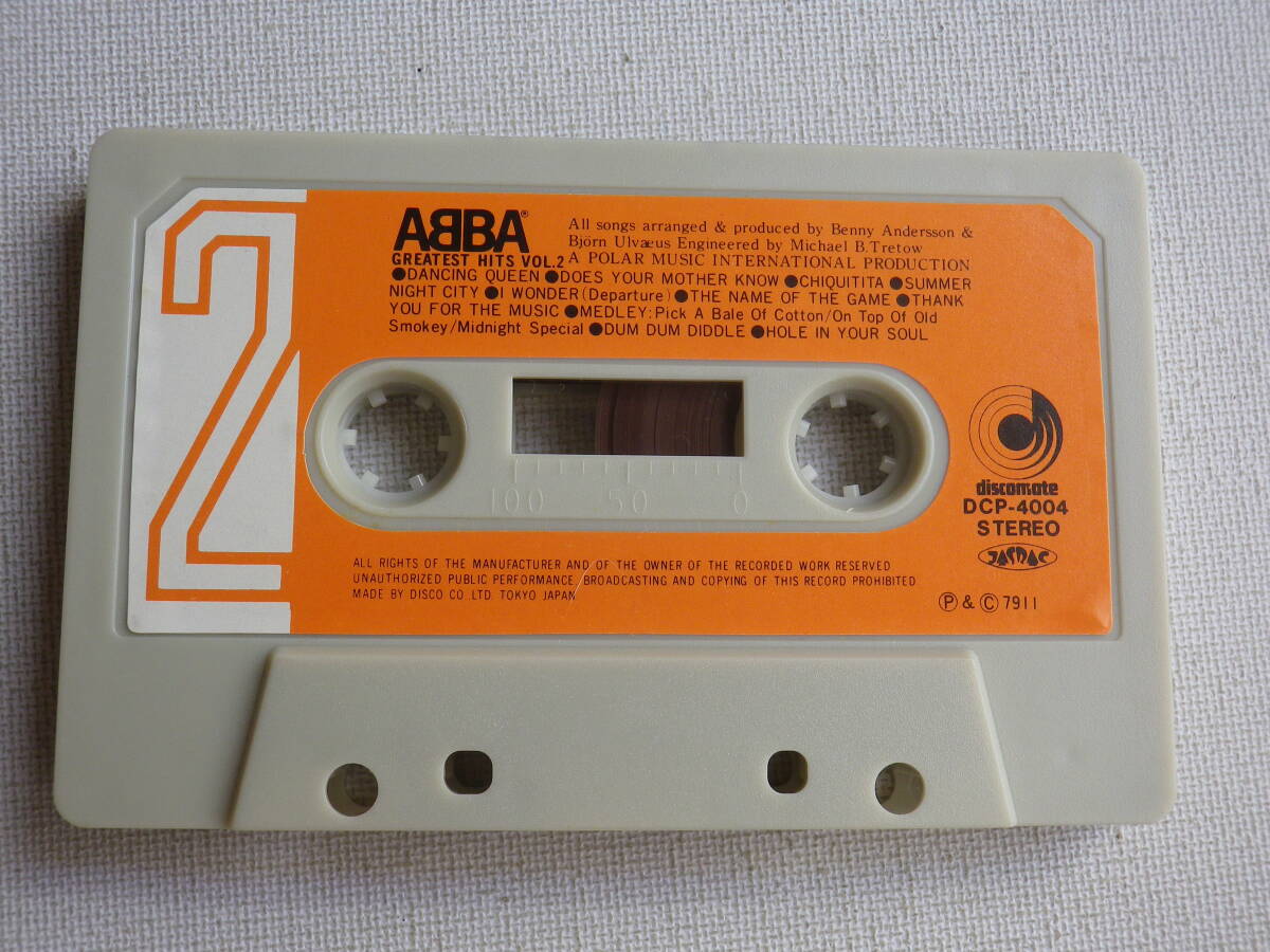 ◆カセット◆アバ ABBA GREATEST HITS Vol.2 歌詞カード付  中古カセットテープ多数出品中！の画像7