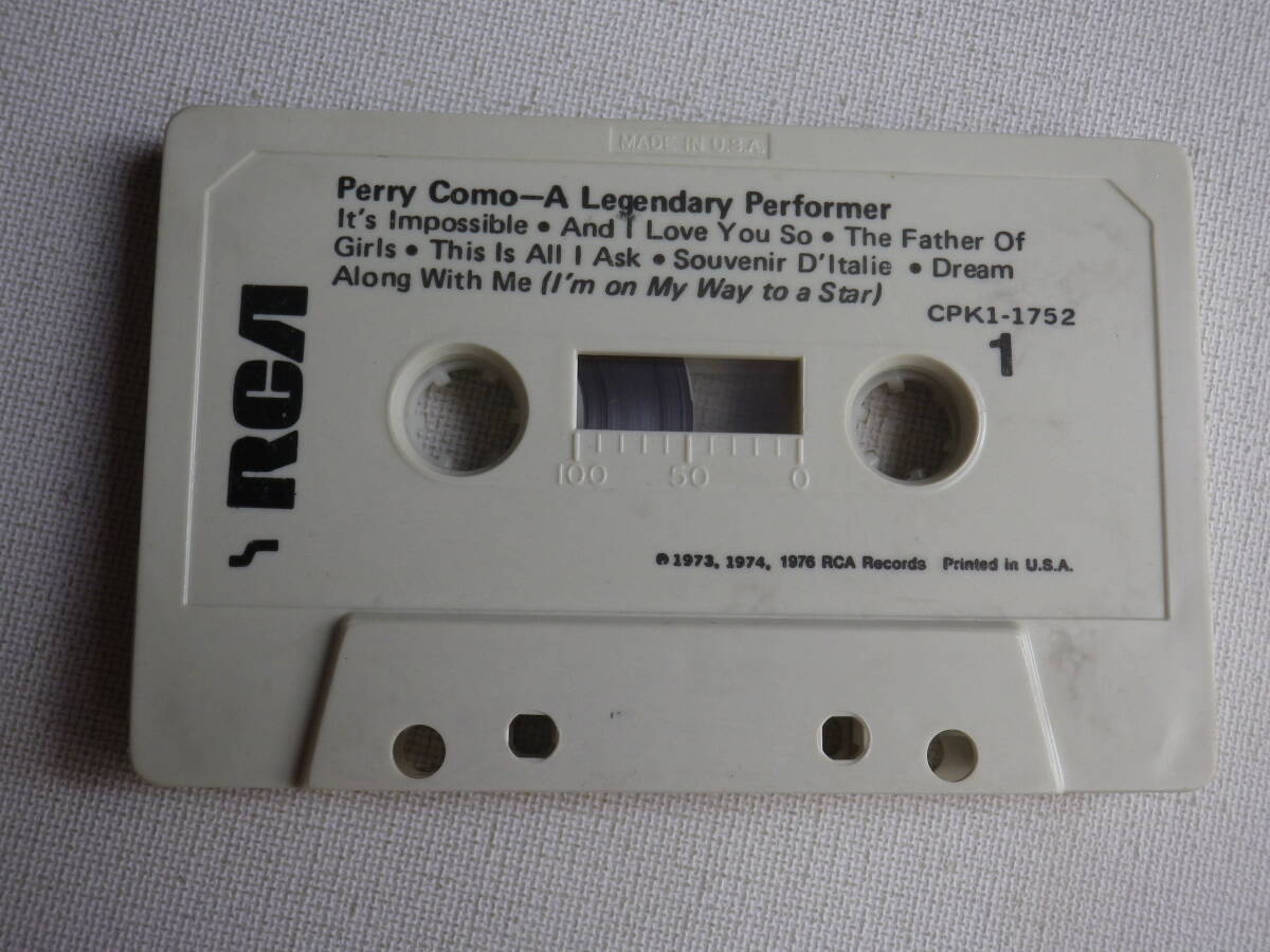 ◆カセット◆ペリーコモ　PERRY COMO / A LEGENDARY PERFORMER 　 輸入版　中古カセットテープ多数出品中！_画像5