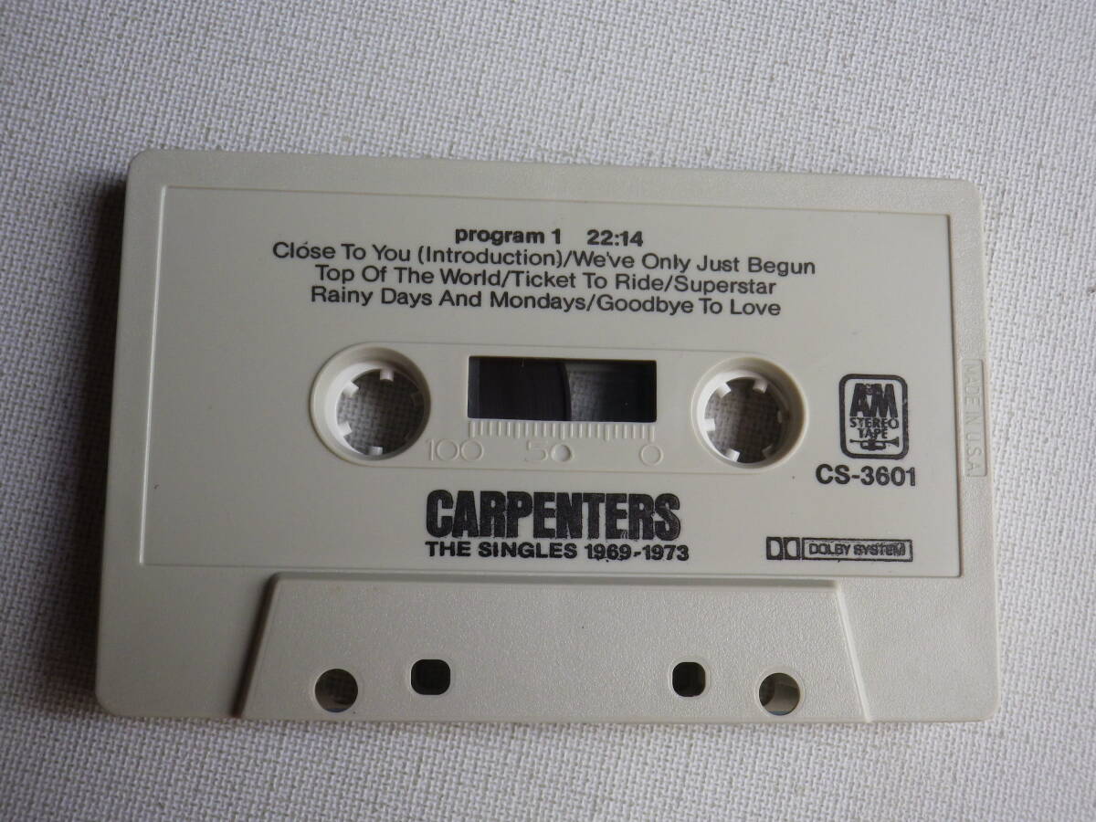 ◆カセット◆カーペンターズ Carpenters / THE SINGLES 1969-1973   輸入版 中古カセットテープ多数出品中！の画像5