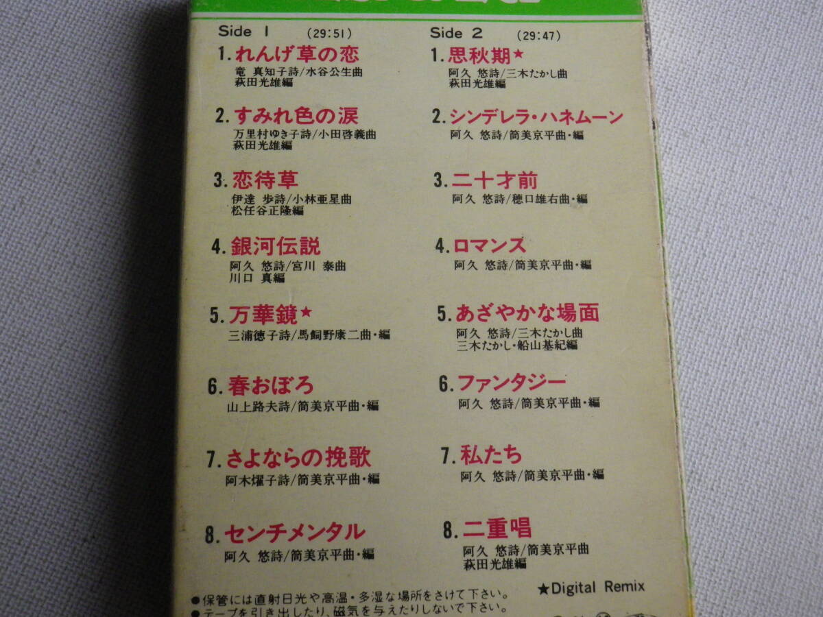 ◆カセット◆岩崎宏美　BEST ONE'82 歌詞カード付　中古カセットテープ多数出品中！_画像9