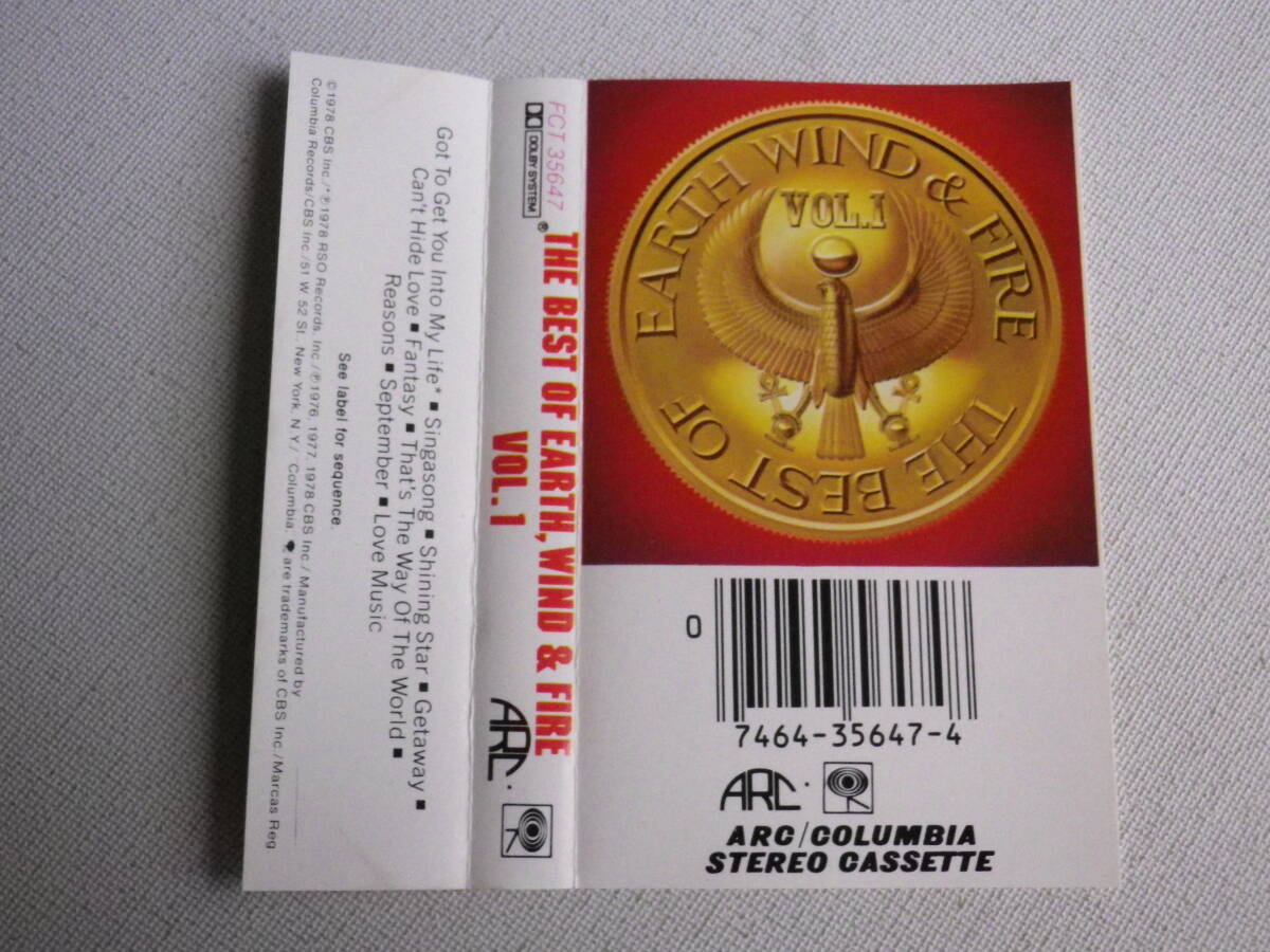 ◆カセット◆アースウィンド＆ファイアー THE BEST OF EARTH,WIND ＆ FIRE Vol.1 輸入版 中古カセットテープ多数出品中！の画像7